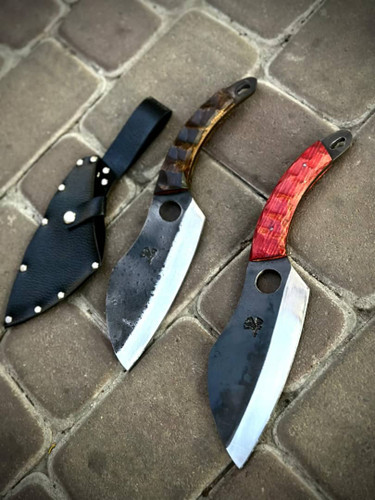 ساتور شرقی آهن بر و طبیعت گردی بهمراه غلاف چرمی طول کار ۳۰ سانت