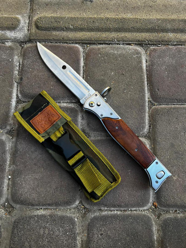 چاقو جیبی تاشوغول سرنیزه ak47 طول کار 34 سانت بهمراه غلاف